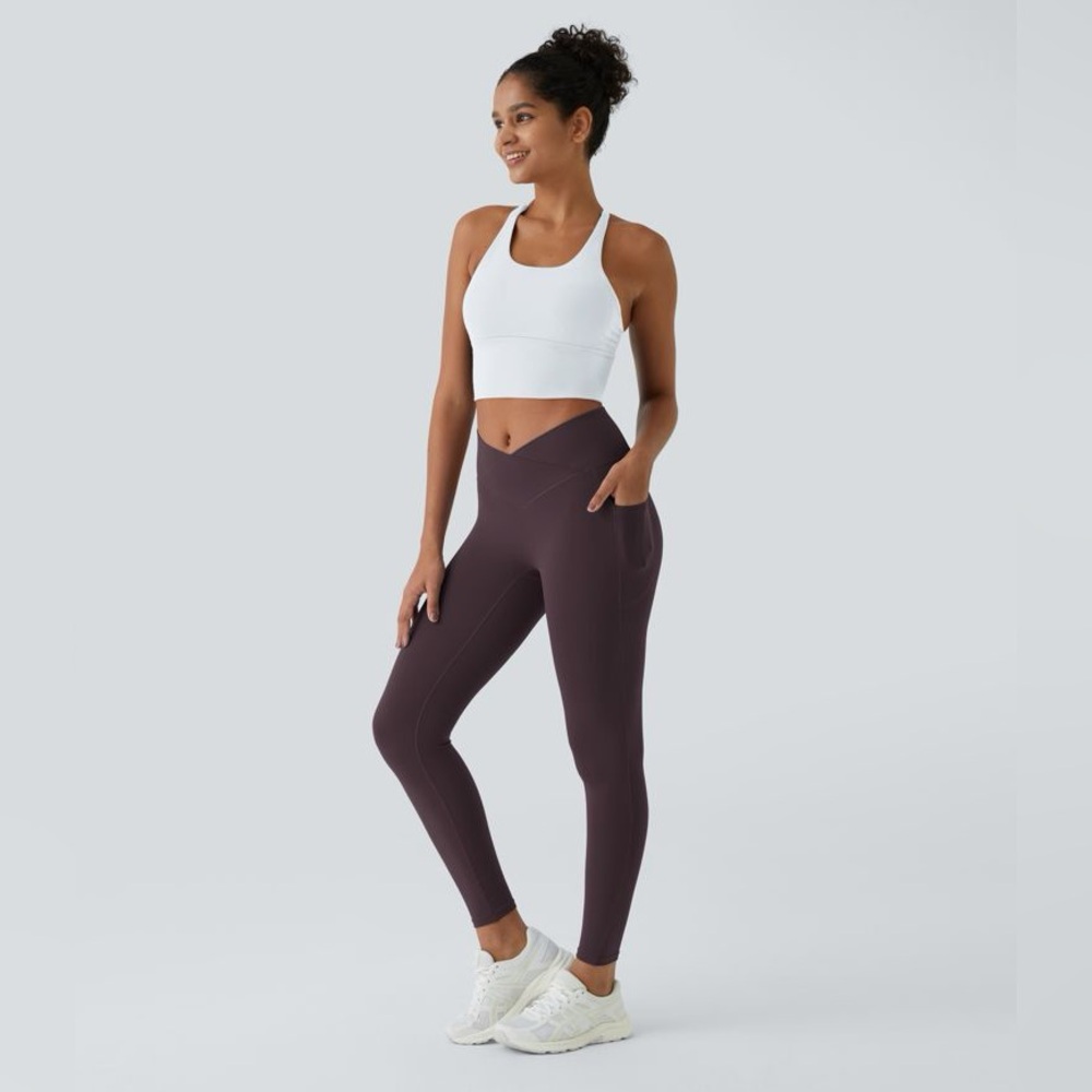Halara Softlyzero Crossover Pocket Plain Leggings… - image 6